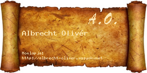 Albrecht Olivér névjegykártya