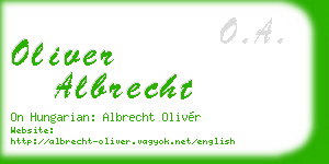 oliver albrecht business card