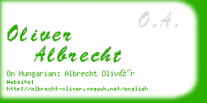 oliver albrecht business card